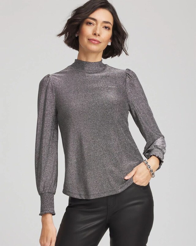 Sparkle Smocked Top